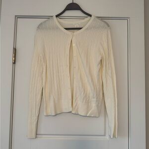 H&M Cream Button-Up Cardigan